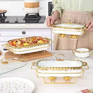 Gold Plating Serving Dishes( 3 Set)