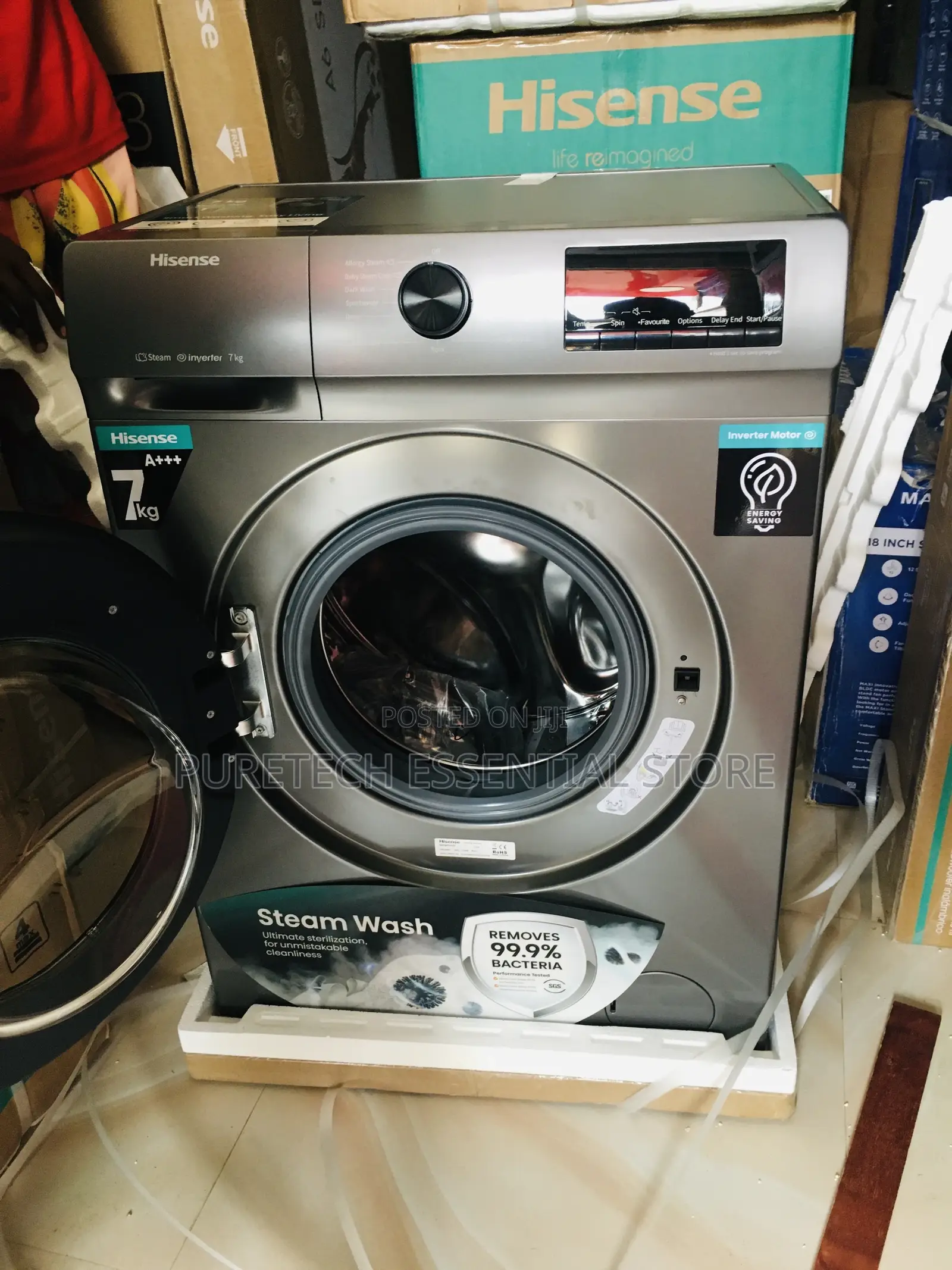 New Hisense Inverter 7kg Front Load Automatic Washing Machin