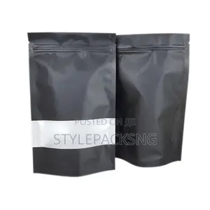 Black Pouch With Window 9cm X 15cm