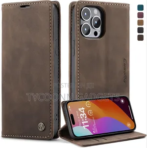 Leather Case With Card Slots for iPhone 13 14 15 16 Pro Max