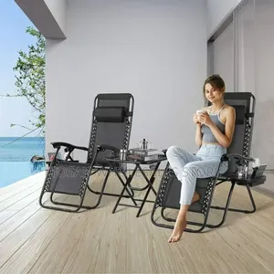 Foldable Gravity Lounge Reclining Chair With Headrest