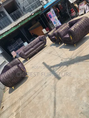 Set of Sitting Room Padded Chairs.
