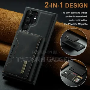 2in1detachable Leather Wallet Case for Samsung S22-S25 Ultra