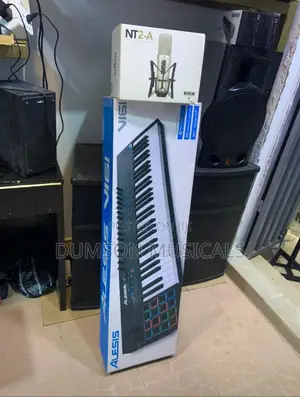 Alesis Vi61 Keyboard 5 Octaves, Nt-2a Studio Condenser Mic