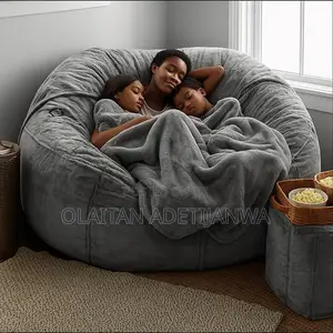 Grey Extra Large Beanbag Sofa