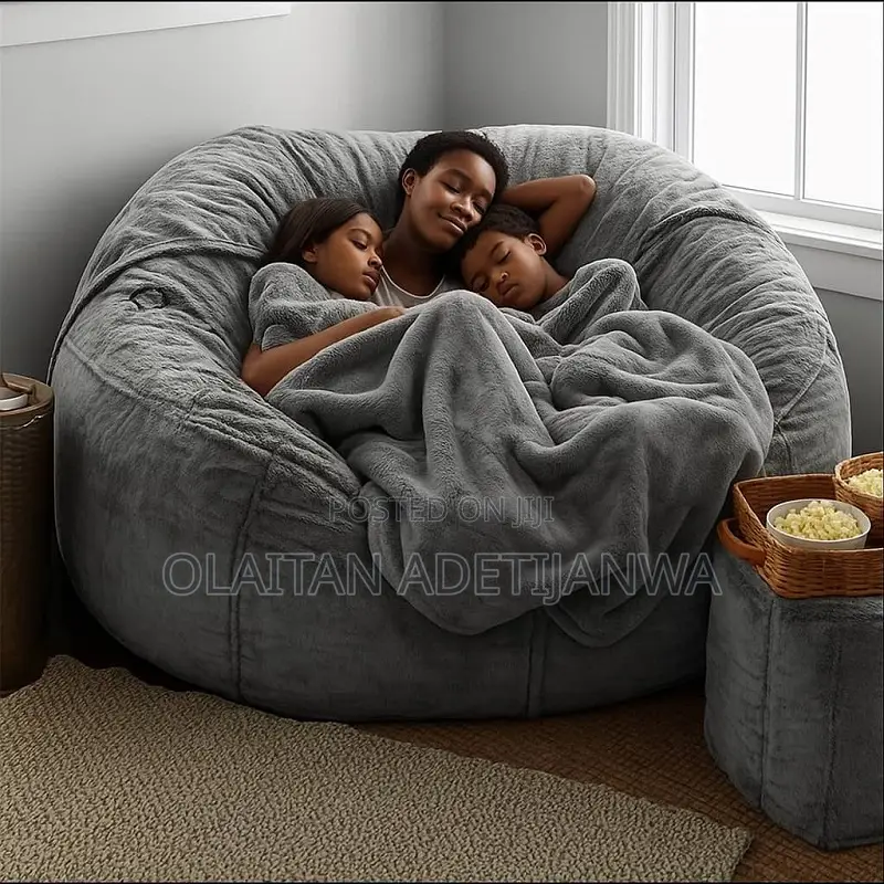 Grey Extra Large Beanbag Sofa
