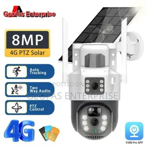 High Definition 4g Solar CCTV Projector Dual Lens Camera