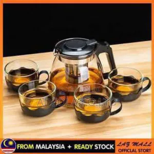 5pcs Glass Coffee/Teapot Set