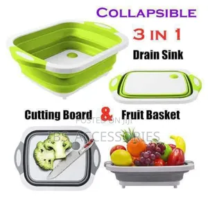 3 in 1 Collapsible Drain, Cutting Board and Basket