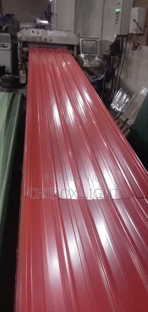 0.50 Long Span Design Aluminum Roofing Sheet Red Color Baked