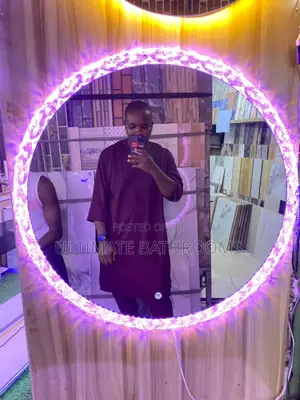 800mm Crystal Design Bathroom Mirror