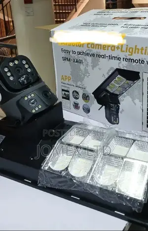 Solar Street Light With CCTV Dual Lens Sim CCTV Camera