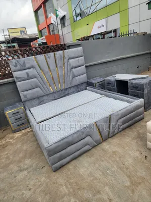 Grey Padded Coloured 6by6 Set of Bed.
