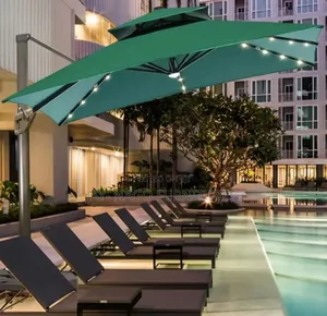 Executive Foldable Outdoor Solar Canopy With Lights