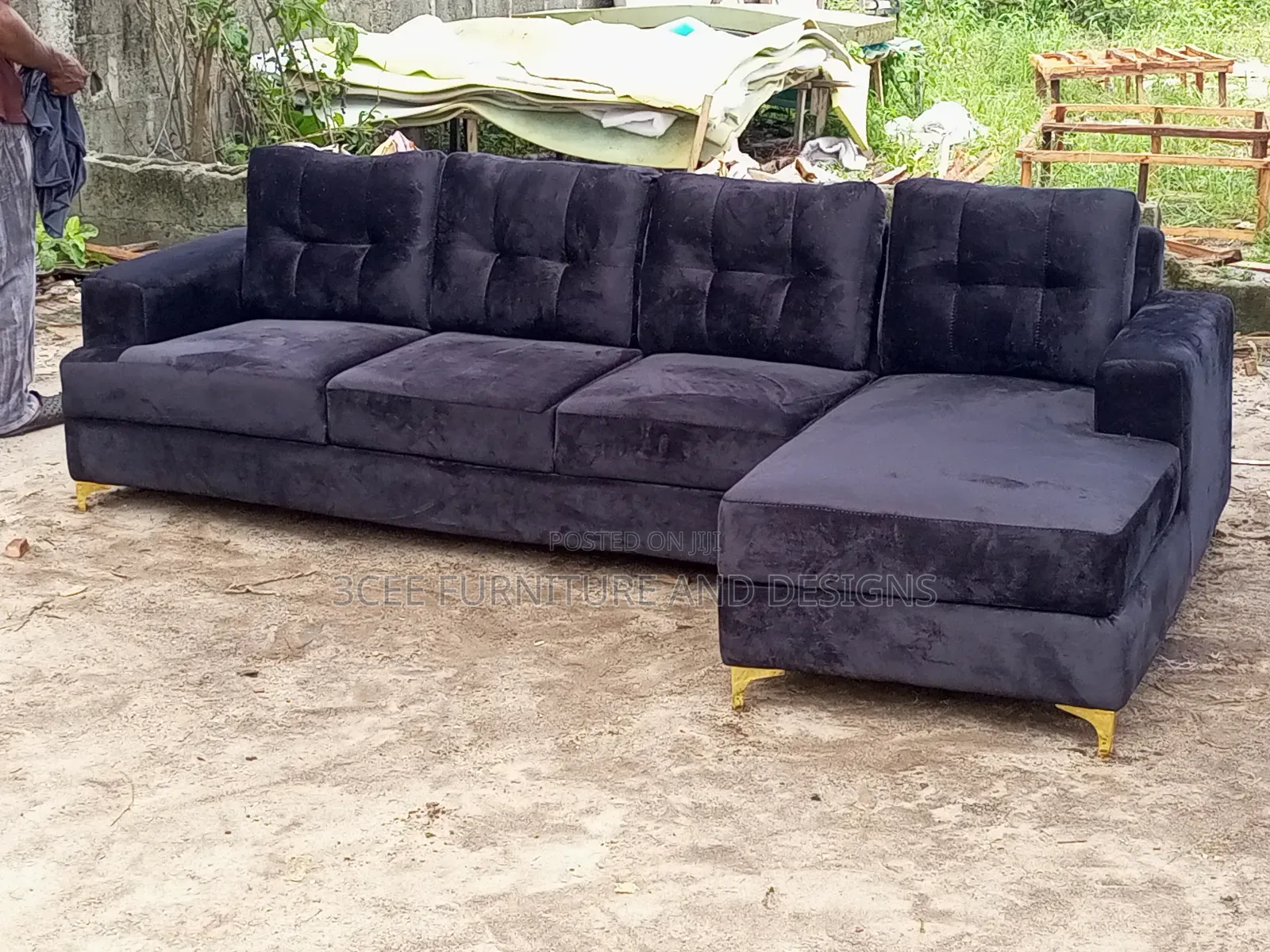 Black Sectional Couch L Shape