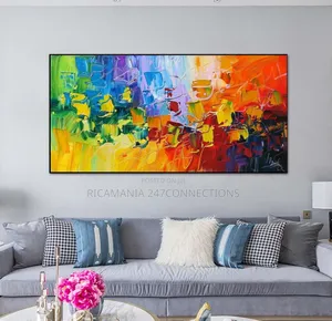 Oil Paint Black Frame Canvas