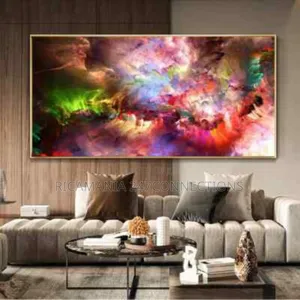 Abstract Oil Paintings in a Golden Frame