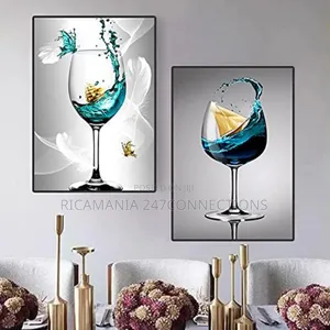 Classic Drinking Glasses on Canvas Frames
