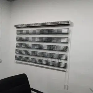 Black and Grey Window Blind