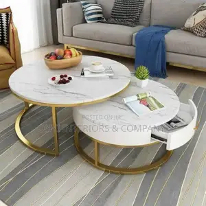 Marble Center Table With Drawer