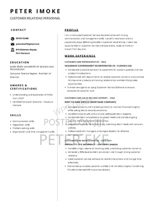 Computing IT CV