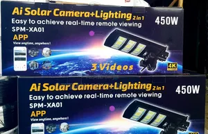 3lens 4g 450w Solar Streetlight Camera