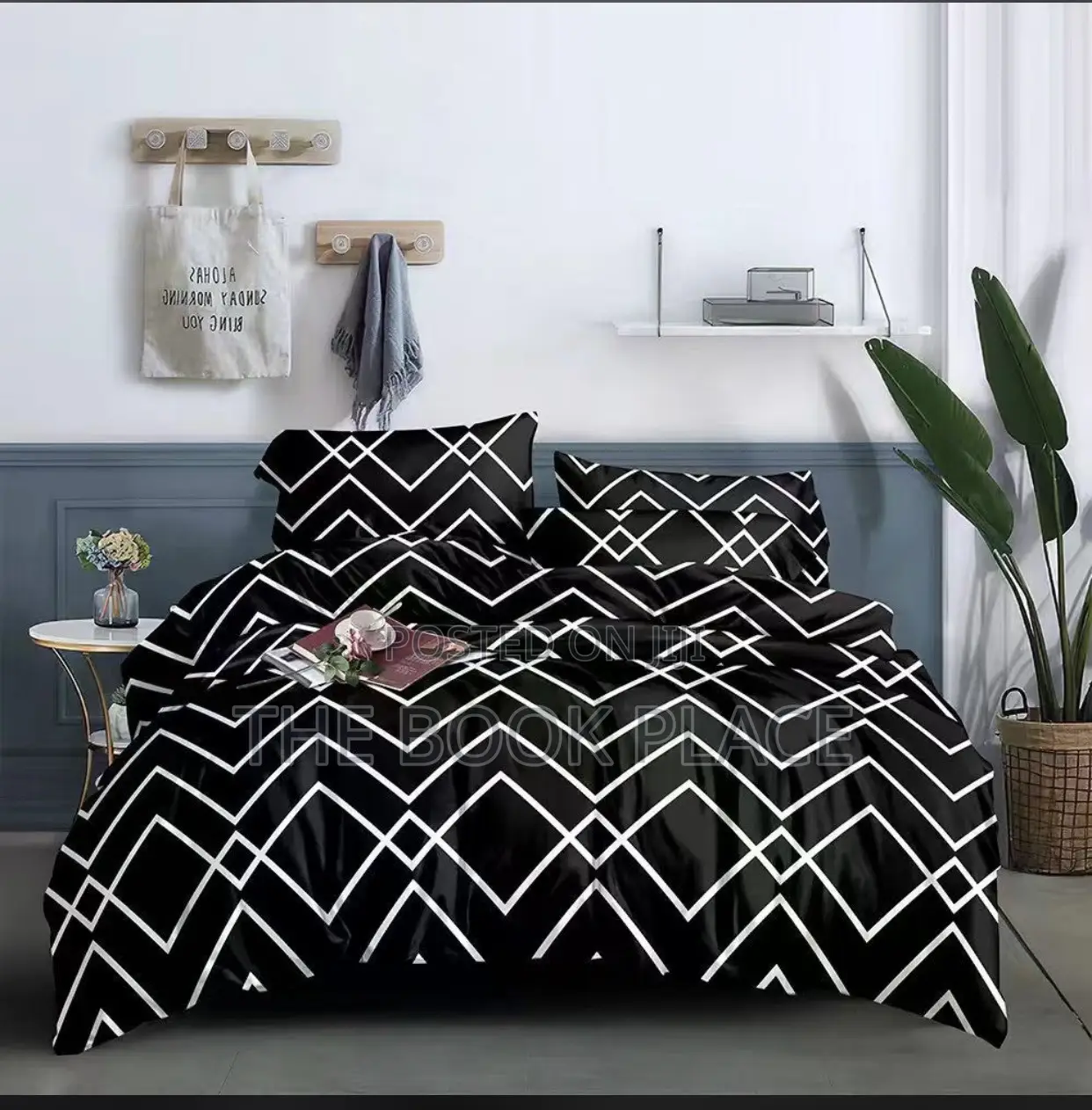 Black Pattern Cotton Bedsheets