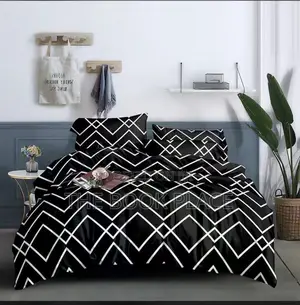 Black Pattern Cotton Bedsheets