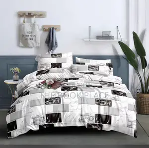 White Color American Bedsheets With 4pillow Case