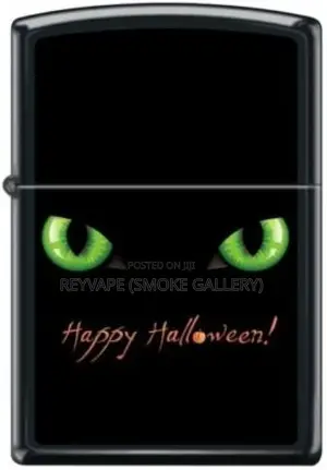 Zippo 218 Happy Halloween Gree Eyes Black Cat Lighter