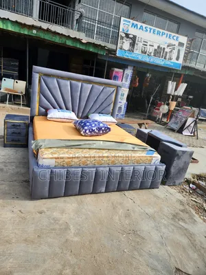 6by6 Bed Frame With Dresser and Side Tables