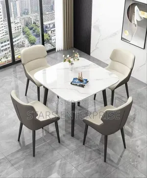 Marble Top Dining Set Four Seater
