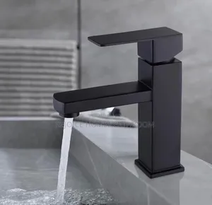 Square Matte Black Bathroom Basin/Sink Faucet