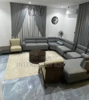U-Shaped Custom Made Sofa +2singles + Table Can Be in Color
