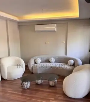5seater Custom Made Sofa a Glas Ball Table Can Come in Color