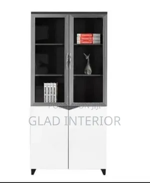 Half Glass Half Metal Cabinet