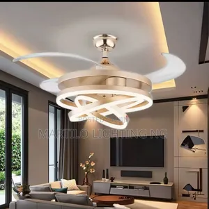 Luxury Fan Light With Remote Control Three Colors Light