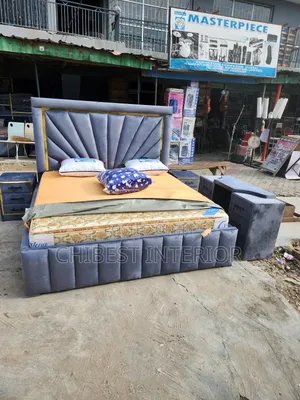 6by6 Bed Frame With Side Drawers and Dresser