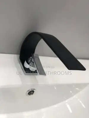 Curve Black and Chrome Basin Mixer Tap