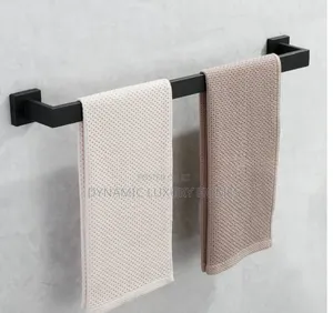 Quality Wall Mounted Steel Black Towel Rack