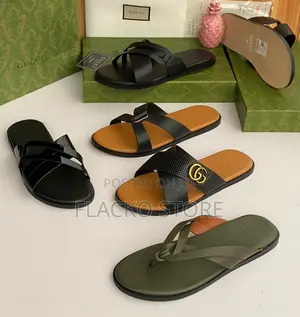 Original Gucci Leather Slippers