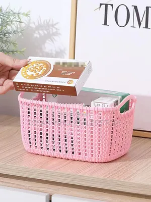 Mini Wooven Plastic Basket (12pcs)
