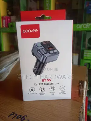 Poolee Bt55- Bluetooth Car Charger With Fm Transmitter,