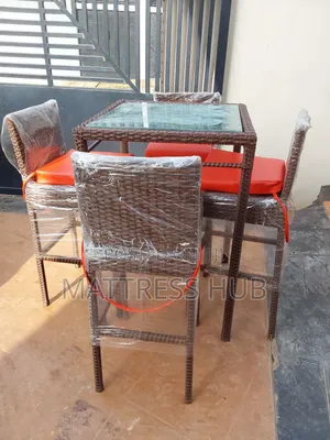 Ratan Bar Chair Set 4pcs
