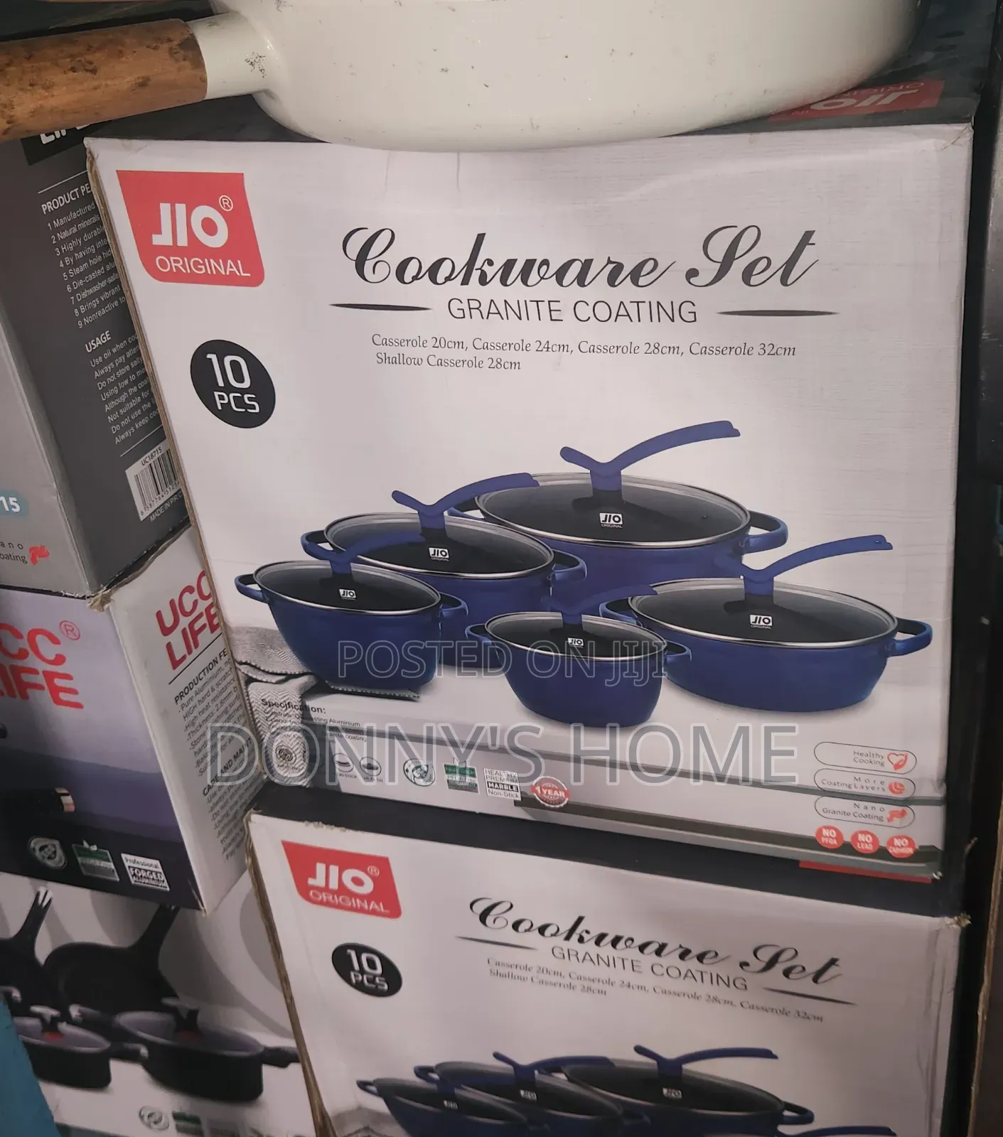 Jio 10pcs Cookware Set Granite Coating