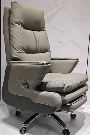 Executive Newly Pure Leather Office Chair With Footrest