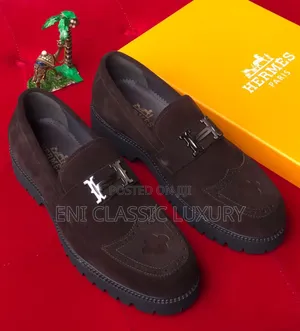 Classic Men's Luxury Suede Leather Shoes Hermes Well Branded