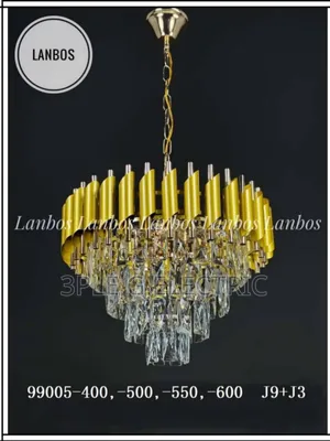 Crystal Chandelier (Size 400mm Gold Body) Round