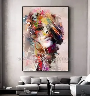 Oil Paint Woman Face Canvas
