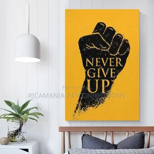 Never Give Up Canvas Frameless